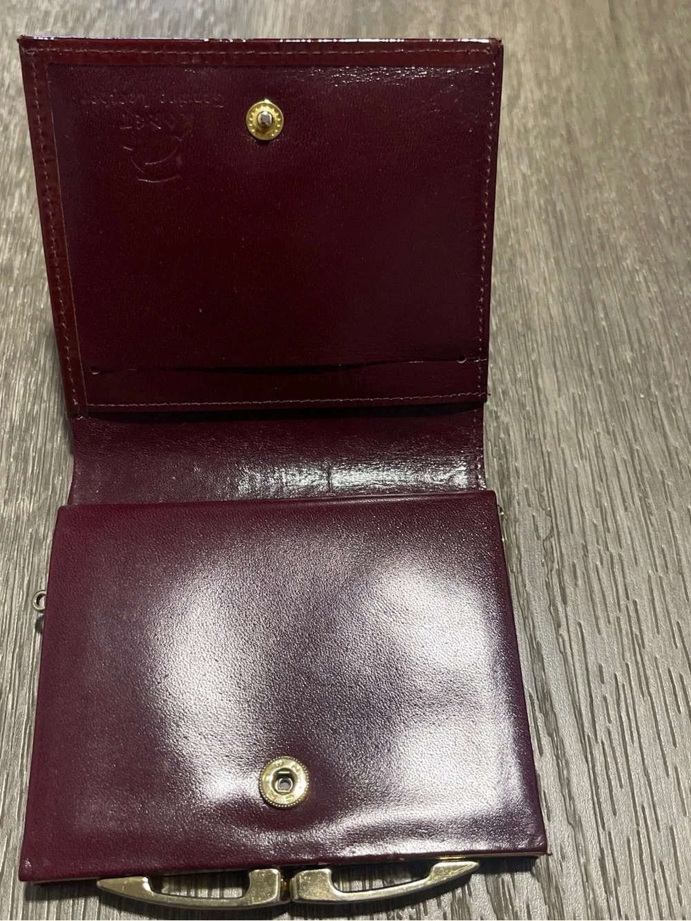 Koret Burgundy Croc-Embossed Money Clip Have Some Spots